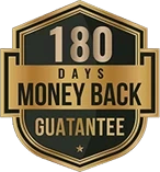 180-day money-back guarantee emblem